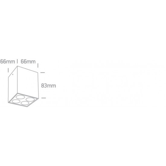 ONE LIGHT ceiling light The Dark Light 10W, LED, IP20, 12110HB/W/W