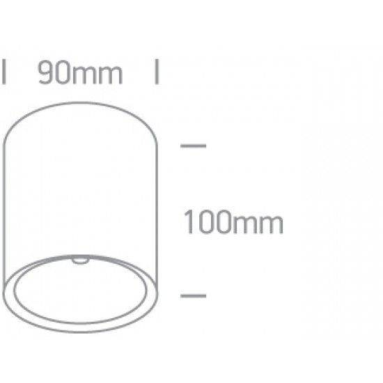 ONE LIGHT ceiling light The COB 10W, LED, IP54, 67380/W/W