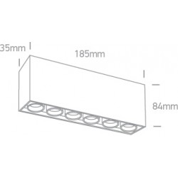 ONE LIGHT ceiling light Dark Light 15W, LED, IP20, 12606C/W/W