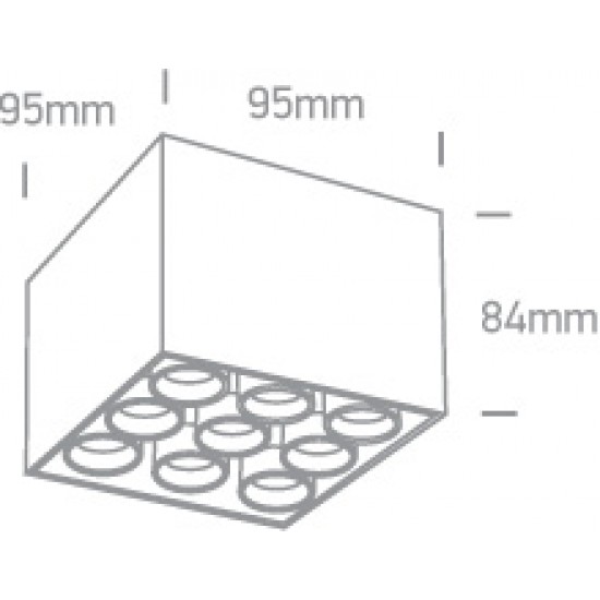 ONE LIGHT потолочный светильник Dark Light 20W, LED, IP20, 12906C/W/W