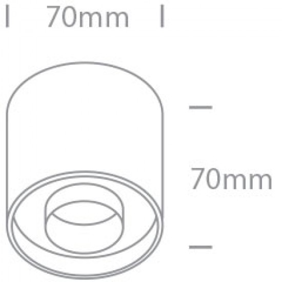 ONE LIGHT потолочный светильник Dark Light 8W, LED, IP20, 12108D/W/W