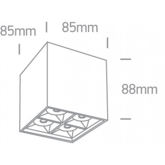 ONE LIGHT потолочный светильник Dark Light Pro 15W, LED, IP20, 12406B/W/W