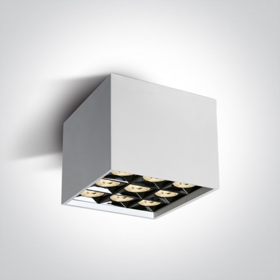 ONE LIGHT griestu gaismeklis Mirror Square Boxes 30W, LED, IP20, 12906B/W/W