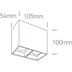 ONE LIGHT ceiling light Surface Shop 2x7W, LED, IP20, 12207B/W/W