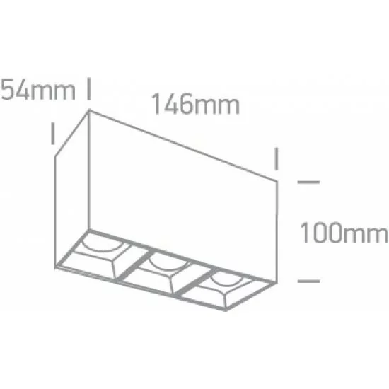 ONE LIGHT Deckenleuchte Surface Shop 3x7W, LED, IP20, 12307B/W/W ONE LIGHT Deckenleuchte Surface Shop 3x7W, LED, IP20, 12307B/W/W