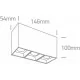 ONE LIGHT Deckenleuchte Surface Shop 3x7W, LED, IP20, 12307B/W/W ONE LIGHT Deckenleuchte Surface Shop 3x7W, LED, IP20, 12307B/W/W