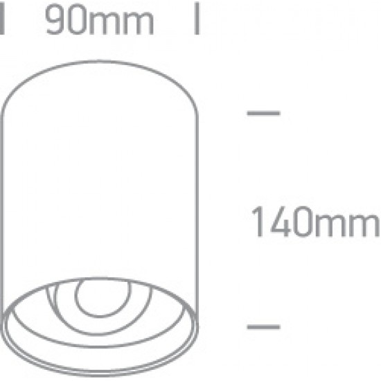 ONE LIGHT ceiling light The COB 10W, LED, IP20, 12110D/W/W