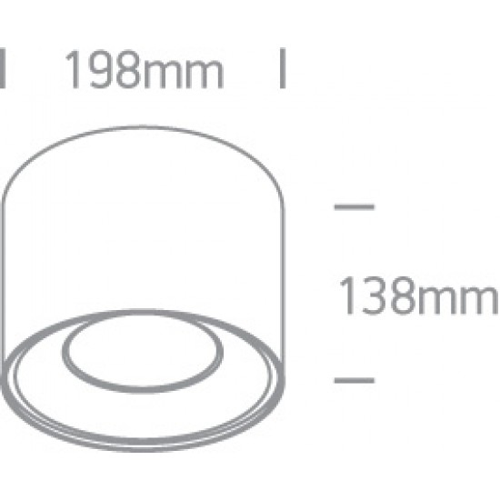 ONE LIGHT ceiling light The COB 30W, LED, IP20, 12130LA/W/W