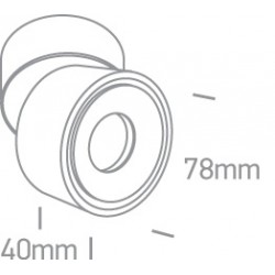 ONE LIGHT ceiling LAMP The COB 8W, LED, IP20, 12108LA/W/W