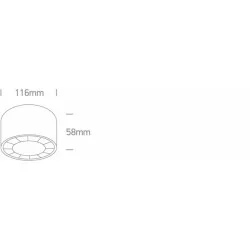 ONE LIGHT ceiling light The Dark Light 20W, LED, IP20,12120X/W/W