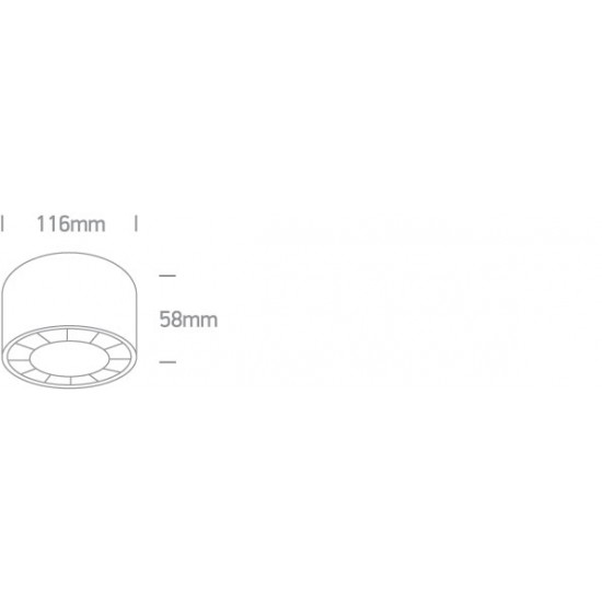 ONE LIGHT griestu gaismeklis The Dark Light 20W, LED, IP20,12120X/W/W