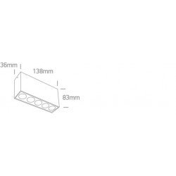 ONE LIGHT ceiling light The Dark Light 24W, LED, IP20, 12124H/W/W