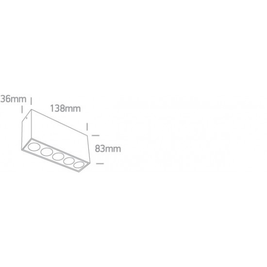 ONE LIGHT griestu gaismeklis The Dark Light 24W, LED, IP20, 12124H/W/W