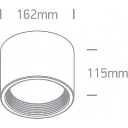 ONE LIGHT ceiling light The SMD 25W, LED, IP40, 12125L/W/W