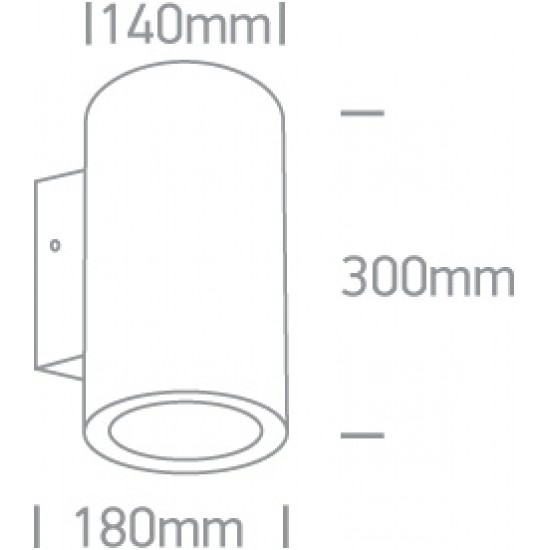 ONE LIGHT Außen-Wandleuchte High Power LED, 2x20W, 4000K, 1400lm, IP65, 67138L/AN/C