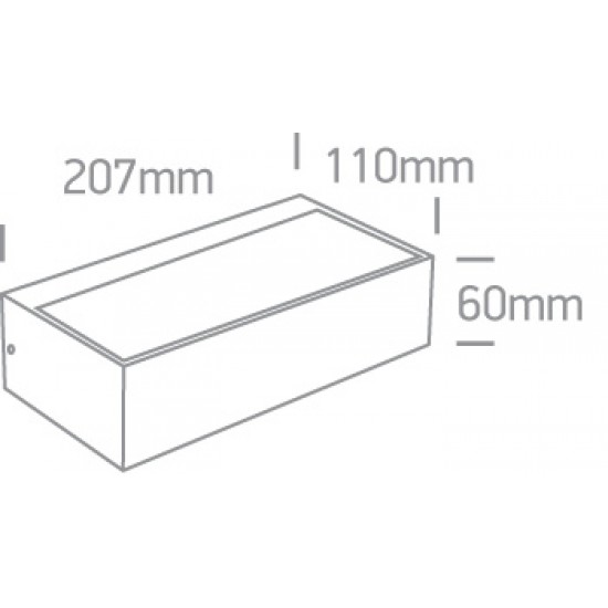 ONE LIGHT уличный настенный светильник LED, 9W, 3000K, 2x315lm, IP54, 67362C/W/W