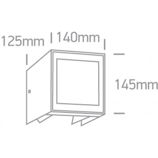 ONE LIGHT Außen-Wandleuchte Beams LED, 11W, 3000K, 700lm, IP54, 67440A/AN/W