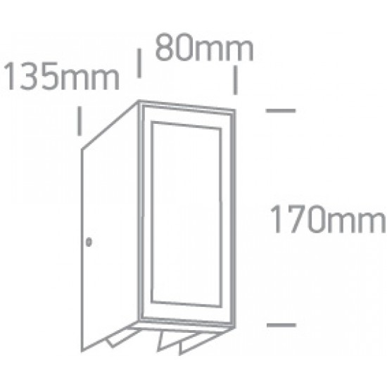 ONE LIGHT Außen-Wandleuchte Beams LED, 9W, 3000K, 600lm, IP54, 67440/W/W