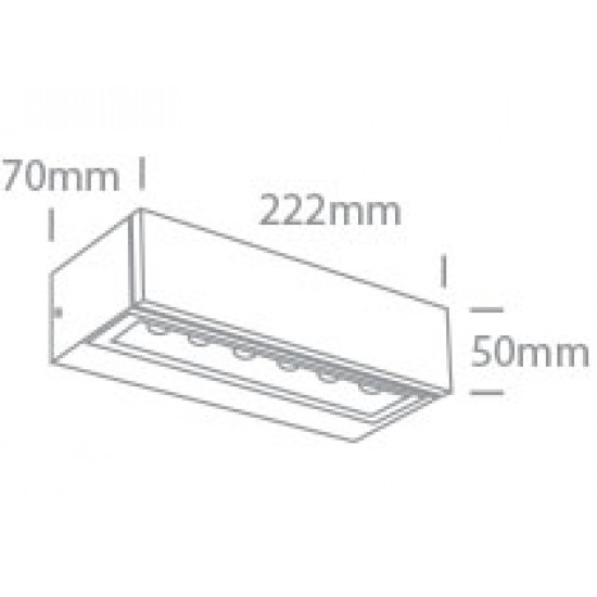 ONE LIGHT outdoor wall light Double Sided LED, 2x6W, 3000K, 720lm, IP65, 67526B1/W/W