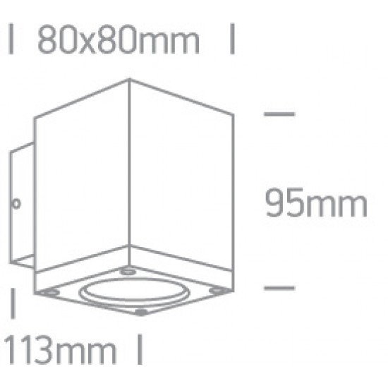 ONE LIGHT outdoor wall light Down Beam LED, 6W, 3000K, 440lm, IP54, 67138F/AN/W