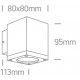 ONE LIGHT Außen-Wandleuchte Down Beam LED, 6W, 3000K, 440lm, IP54, 67138F/AN/W