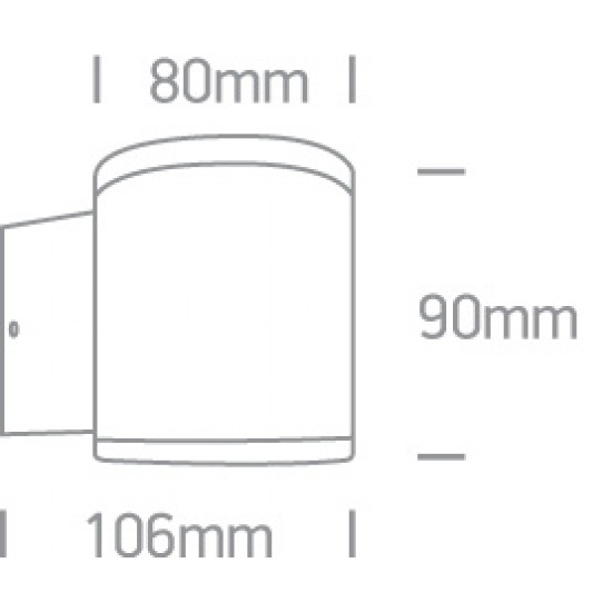 ONE LIGHT Außen-Wandleuchte Down Beam LED, 6W, 3000K, 440lm, IP54, 67138E/W/W