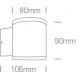 ONE LIGHT Außen-Wandleuchte Down Beam LED, 6W, 3000K, 440lm, IP54, 67138E/W/W