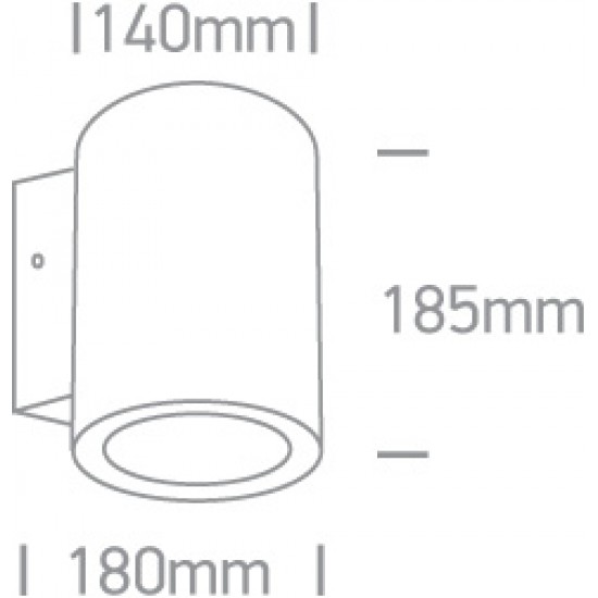 ONE LIGHT āra sienas gaismeklis High Power LED, 20W, 3000K, 1400lm, IP65, 67138EL/AN/W