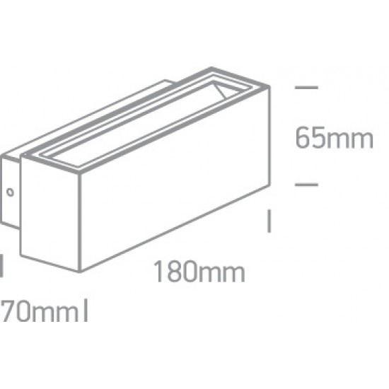 ONE LIGHT Außen-Wandleuchte LED, 2x6W, 3000K, 2x420lm, IP54, 67374A/W/W