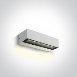 ONE LIGHT āra sienas gaismeklis Simple Sided LED, 8W, 3000K, 480lm, IP65, 67526A1/W/W