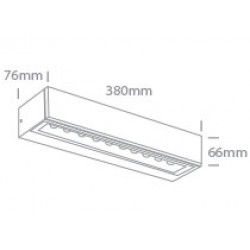 ONE LIGHT outdoor wall light Simple Sided LED, 9W, 3000K, 540lm, IP65, 67526A2/W/W