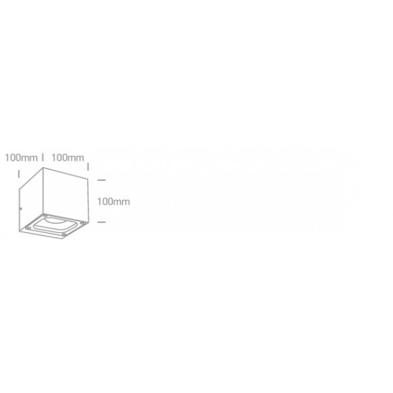 ONE LIGHT Außen-Wandleuchte The Cube LED, 6W, 3000K, 500lm, IP65, 67524A/W/W