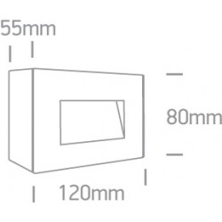 ONE LIGHT outdoor wall light The Glass Face LED, 4W, 3000K, 300lm, IP65, 67076/W/W