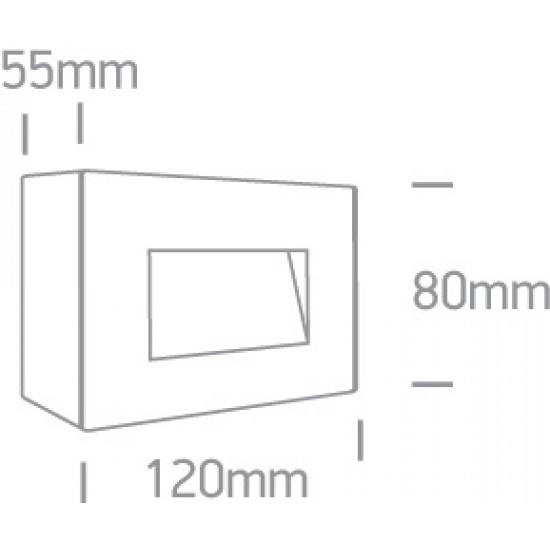 ONE LIGHT āra sienas gaismeklis The Glass Face LED, 4W, 3000K, 300lm, IP65, 67076/W/W