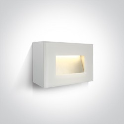 ONE LIGHT уличный настенный светильник The Glass Face LED, 4W, 3000K, 300lm, IP65, 67076/W/W