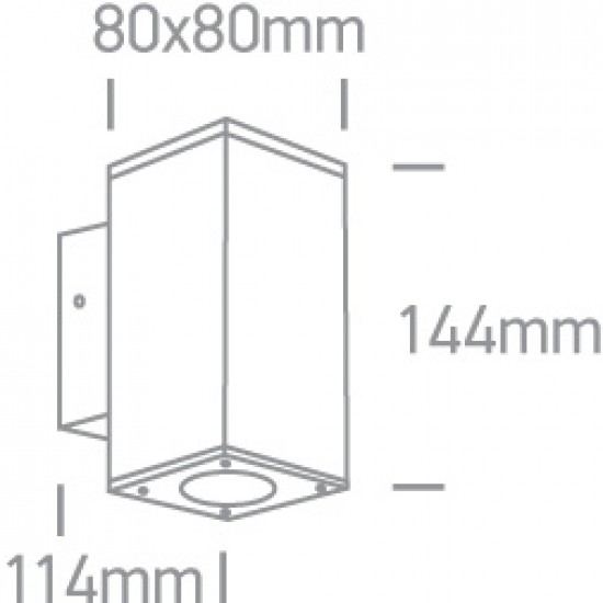 ONE LIGHT āra sienas gaismeklis Down Beam LED, 2x6W, 3000K, 440lm, IP54, 67138A/W/W