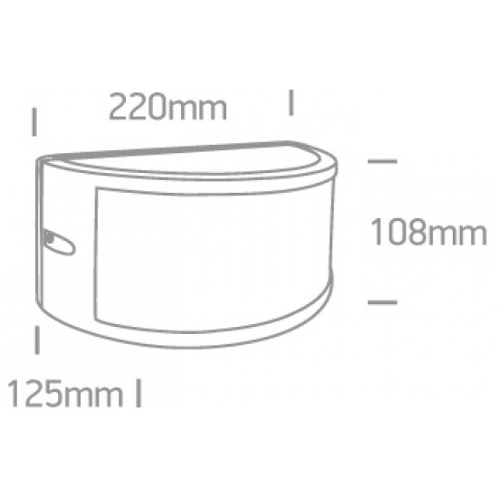 ONE LIGHT Außen-Wandleuchte LED, 10W, 3000K, 700lm, IP54, 67474B/AN/W