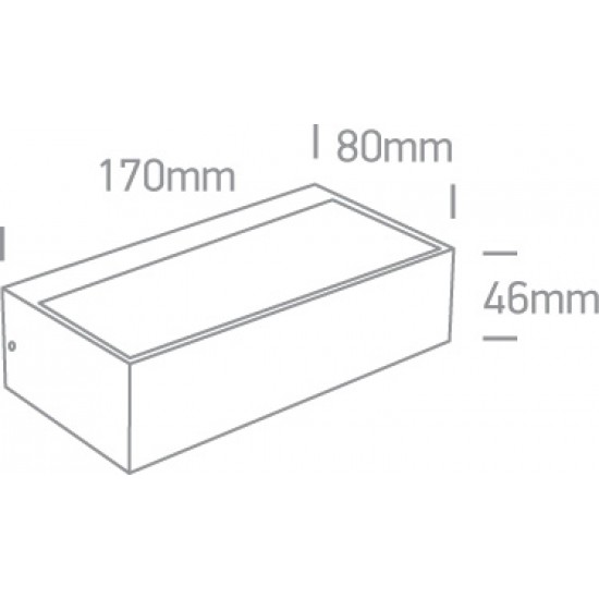 ONE LIGHT āra sienas gaismeklis LED, 7W, 3000K, 400lm, IP65, 67392/W/W