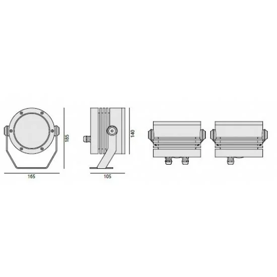 LIRALIGHTING Außenleuchte zur Fassadenbeleuchtung PISTON 140 LIRALIGHTING Außenleuchte zur Fassadenbeleuchtung PISTON 140