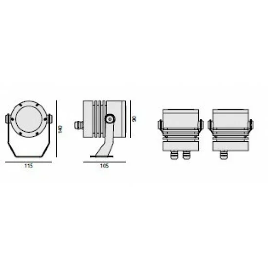 LIRALIGHTING Außenleuchte zur Fassadenbeleuchtung PISTON 90 LIRALIGHTING Außenleuchte zur Fassadenbeleuchtung PISTON 90