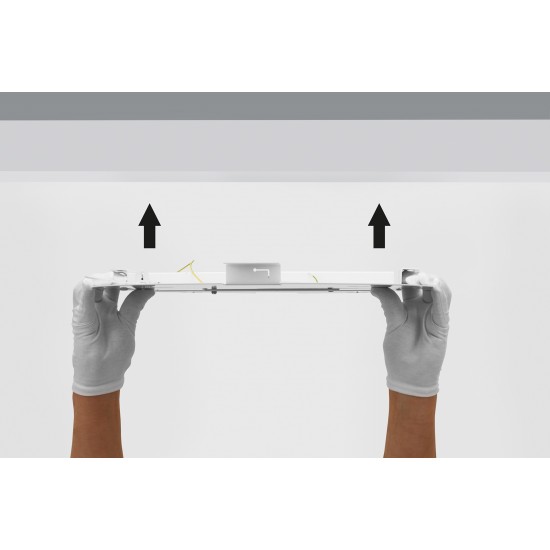 LIRALIGHTING накладной потолочный LED светильник SIR PLATTER microprismatic, 74W, UGR<19, 1200mm