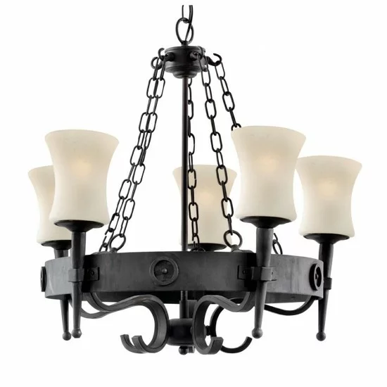 Searchlight Pendant Lamp Cartwheel 5xE27x60W, 0815-5BK Searchlight Pendant Lamp Cartwheel 5xE27x60W, 0815-5BK
