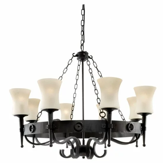 Searchlight piekaramā lampa Cartwheel 8xE27x60W, 0818-8BK Searchlight piekaramā lampa Cartwheel 8xE27x60W, 0818-8BK