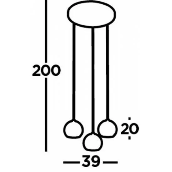 Searchlight pendant lamp Eindhoven 3x50WxGU10, 1014-3BK Searchlight pendant lamp Eindhoven 3x50WxGU10, 1014-3BK