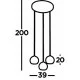 Searchlight pendant lamp Eindhoven 3x50WxGU10, 1014-3BK Searchlight pendant lamp Eindhoven 3x50WxGU10, 1014-3BK