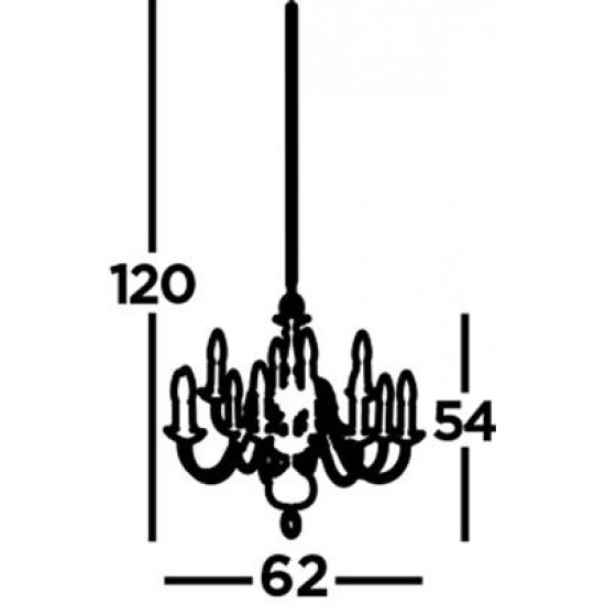 Searchlight pendant lamp Fishnet, 12x60WxE14, 1019-12AB