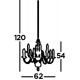 Searchlight pendant lamp Fishnet, 12x60WxE14, 1019-12AB