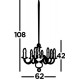 Searchlight Pendelleuchte Fishnet, 8x60WxE14, 1019-8AB