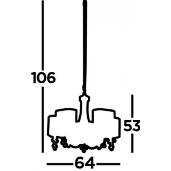 Searchlight Pendant Lamp Nina 5x60WxE14, LED, 1055-5CC