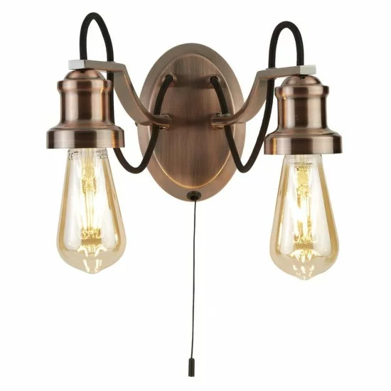 Searchlight sienas gaismeklis Olivia 2xE27x60W 1062-2CU Searchlight sienas gaismeklis Olivia 2xE27x60W 1062-2CU
